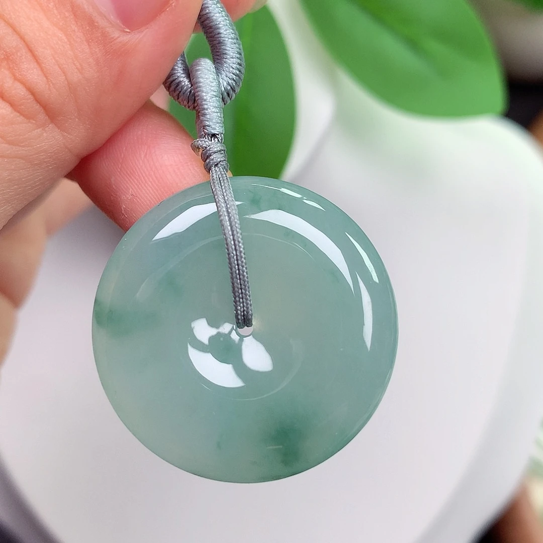 颈饰未镶嵌翡翠平安扣 29.8x6.0mm