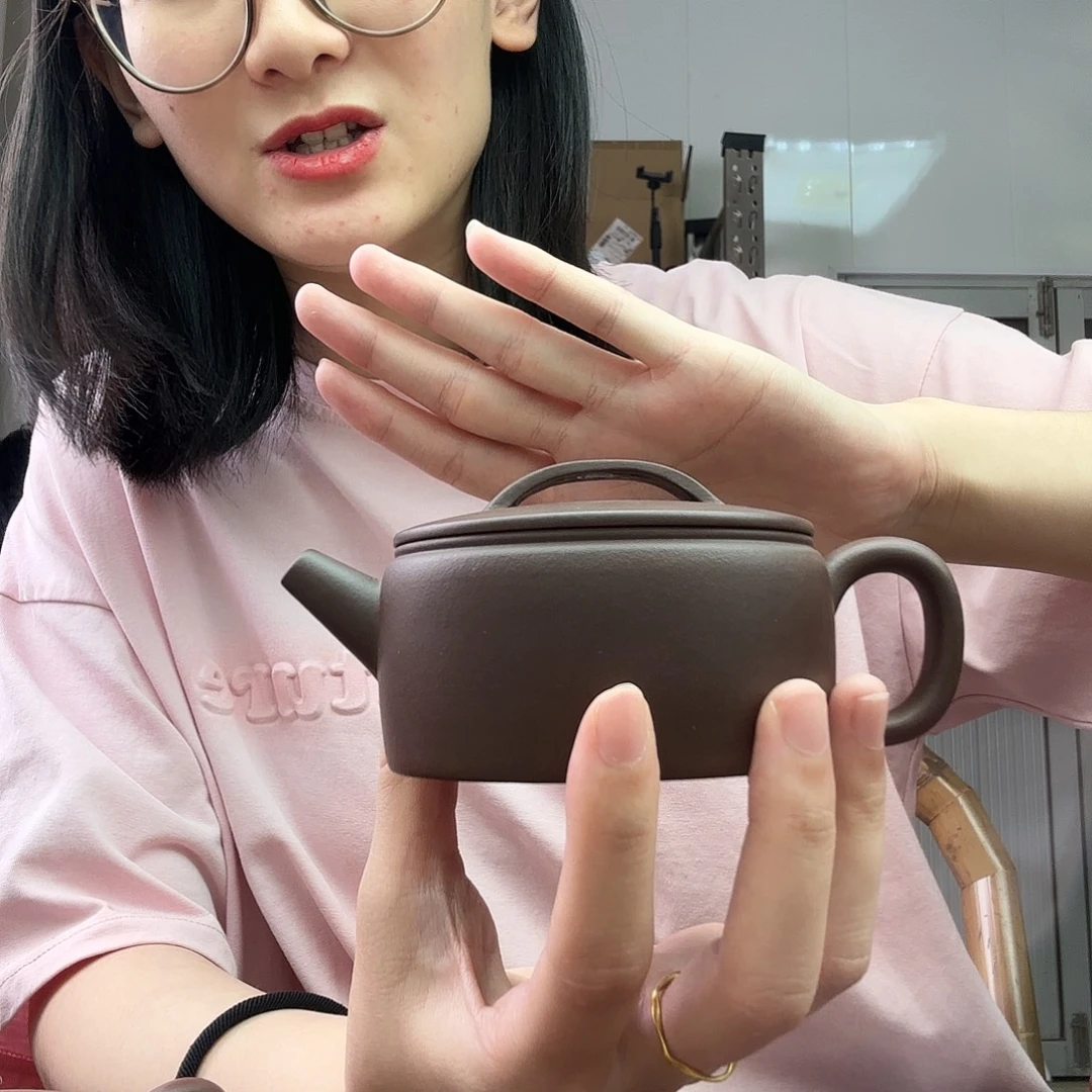 秦***地茶壶紫砂汉瓦半手工瑕疵