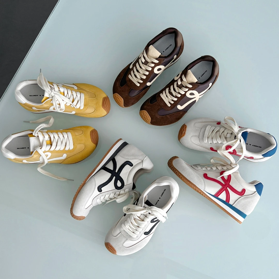 【大叔家】百搭增高显腿长德训鞋女2025年秋新款舒适软底休闲鞋4388