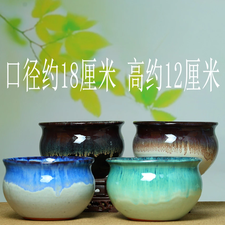 特价多肉花盆老桩法师绿植兰花粗陶简约家用绿植陶瓷有孔透气大号