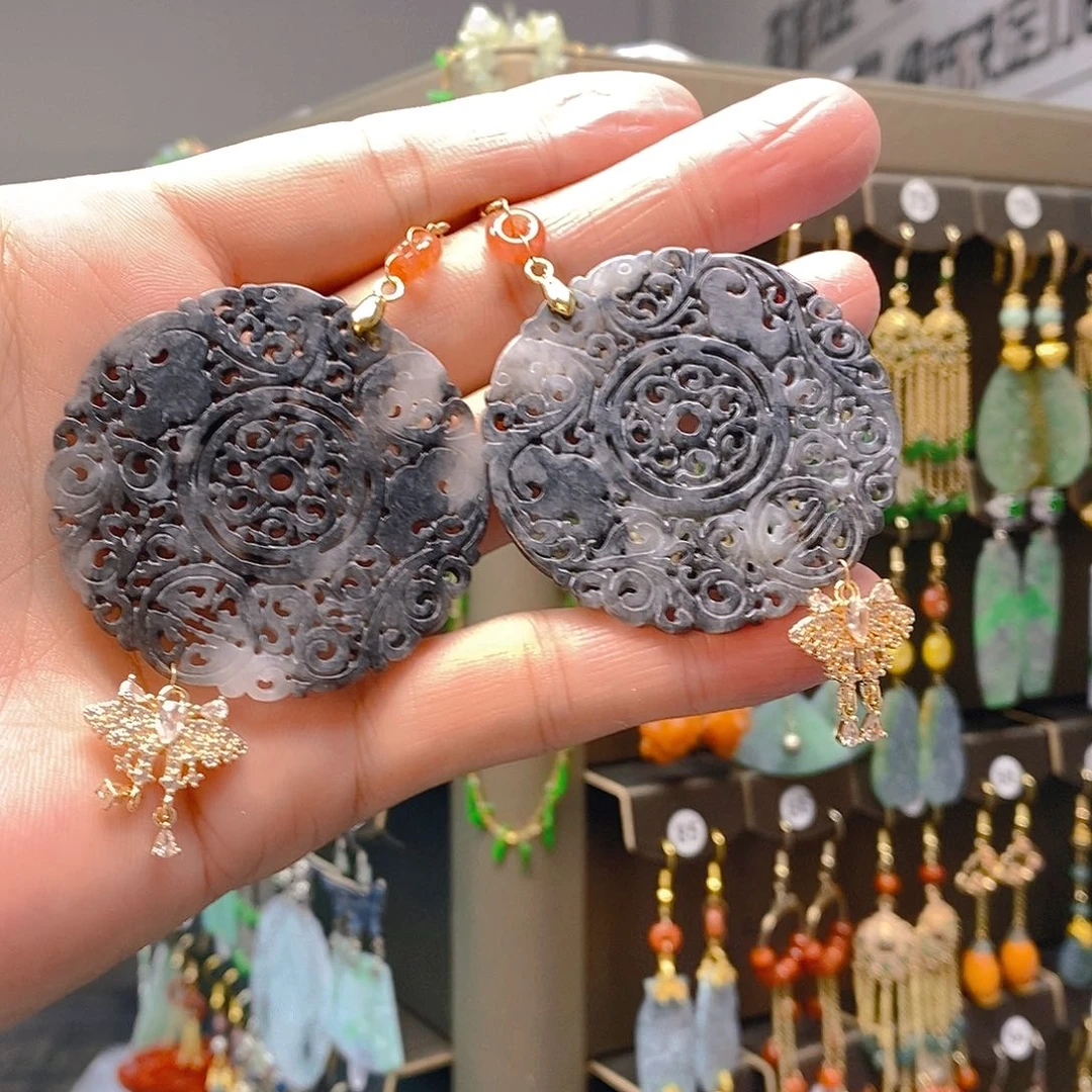 未镶嵌翡翠耳饰翡翠