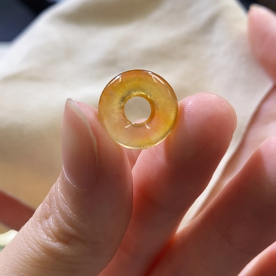 未镶嵌挂件翡翠上新蜂蜜甜甜圈