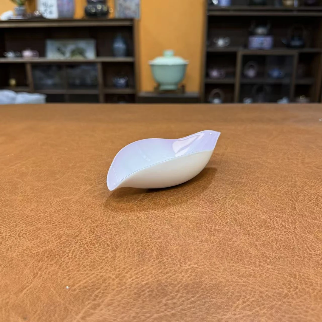 友名陶瓷 紫帘蝶舞茶则-6254