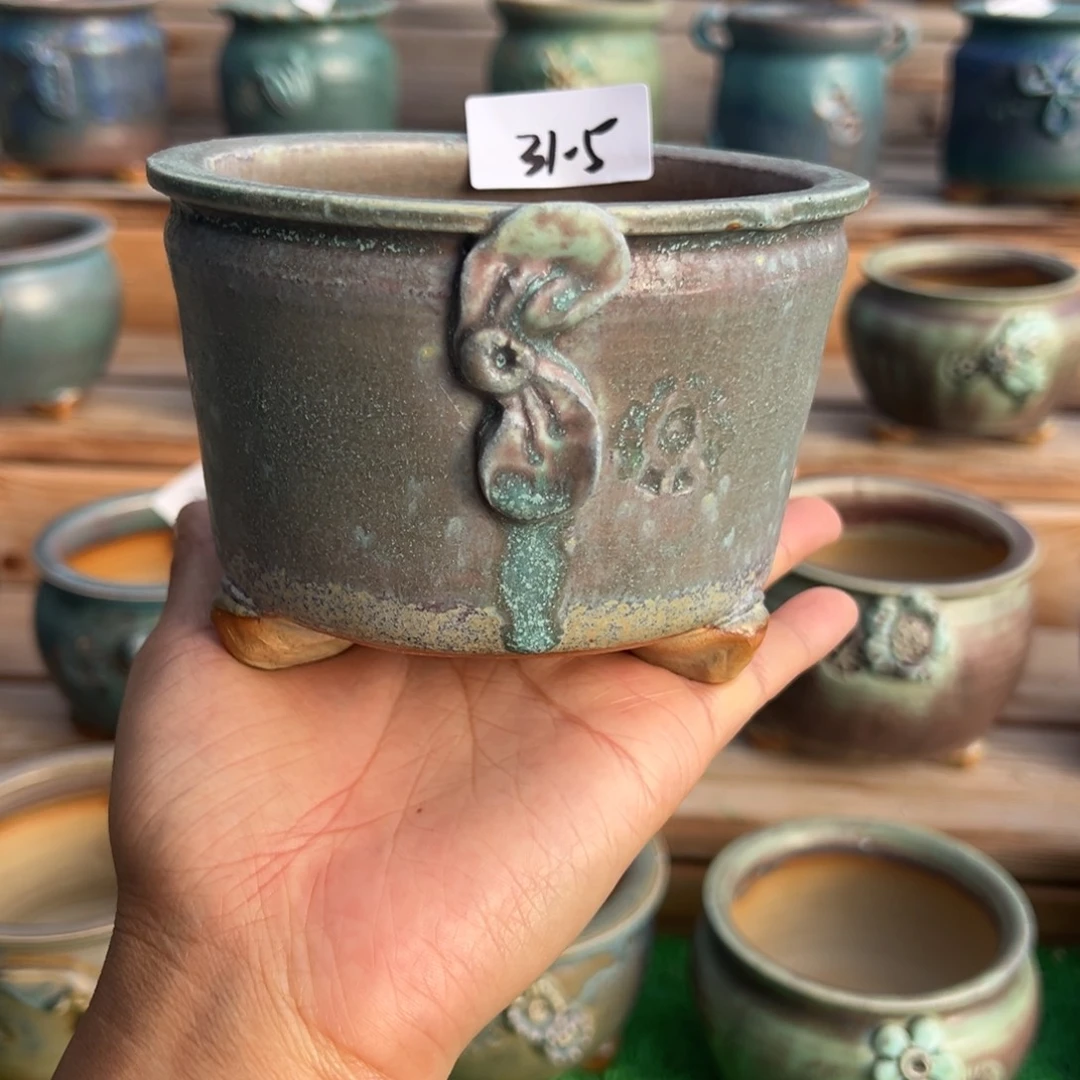 31-5花盆瑕疵盆口外高8.5