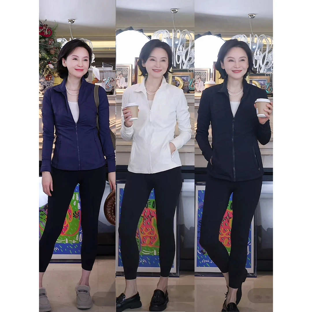 我是摩羯 户外lulu 美国进口杜邦莱卡意大利消光尼龙拉链运动外套