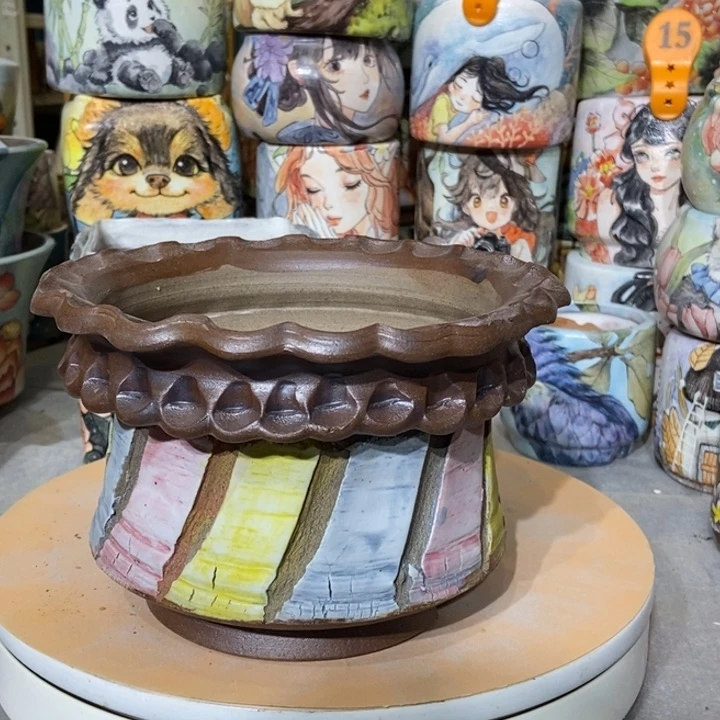 红陶景德镇艺术手绘作品