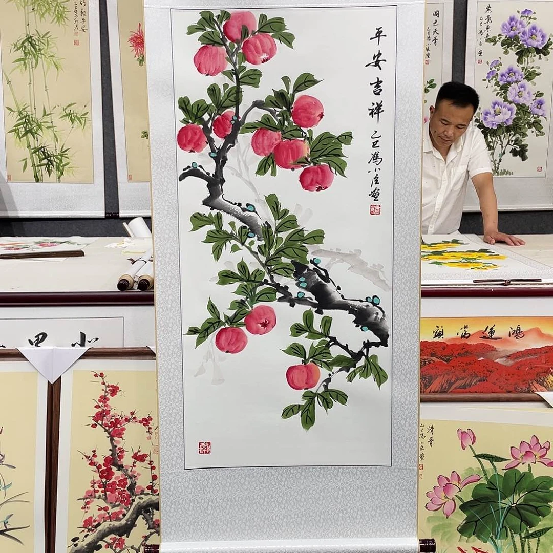 国画手绘手写作品