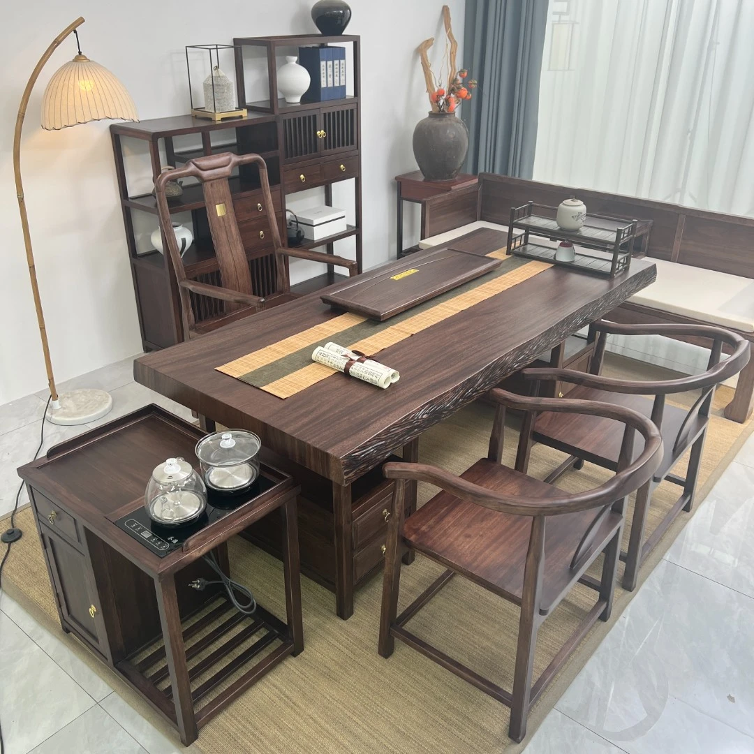 【专属链接】新中式全实木大板茶桌家具茶组合禅意办公茶桌椅