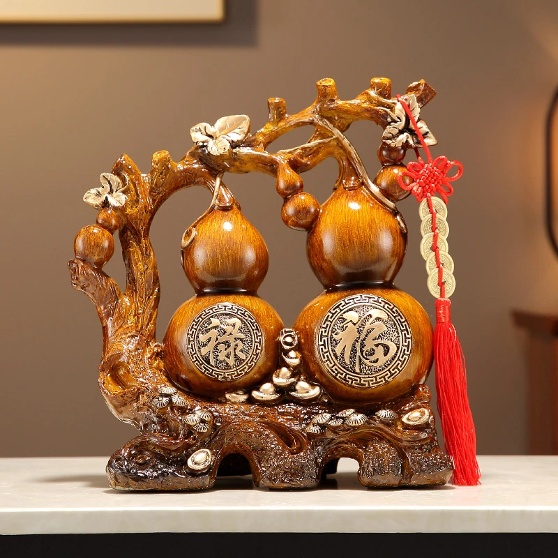 恭喜发财葫芦创意家居饰品存钱储蓄罐中式客厅玄关电视柜乔迁摆件