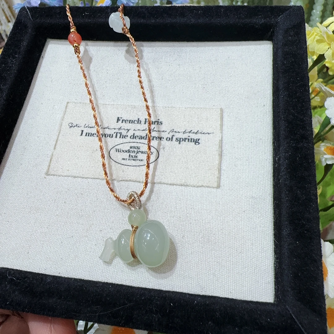 和田玉葫芦原创项链gg101302