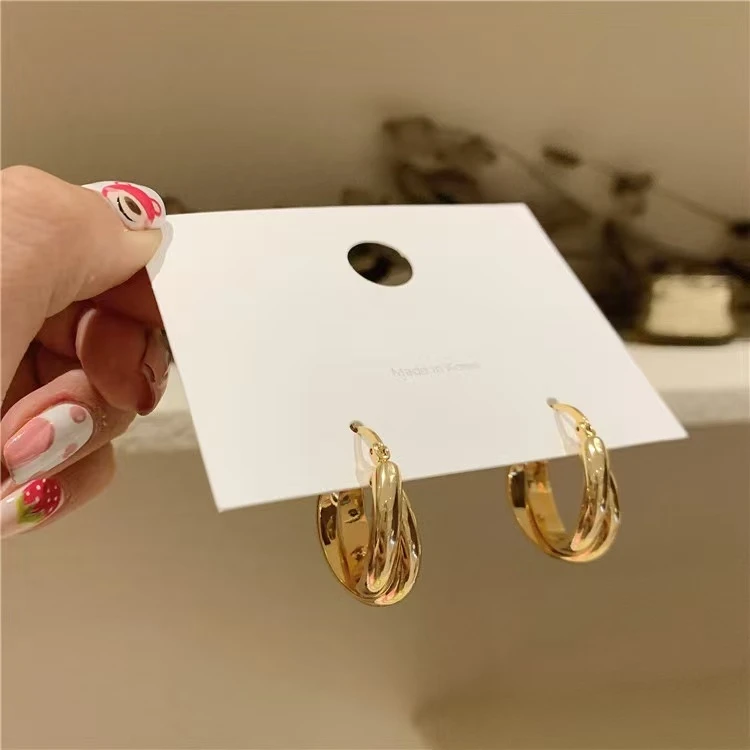 XUYING/许颖 黄铜耳饰 004轻奢耳圈简约小众耳环百搭高级气质