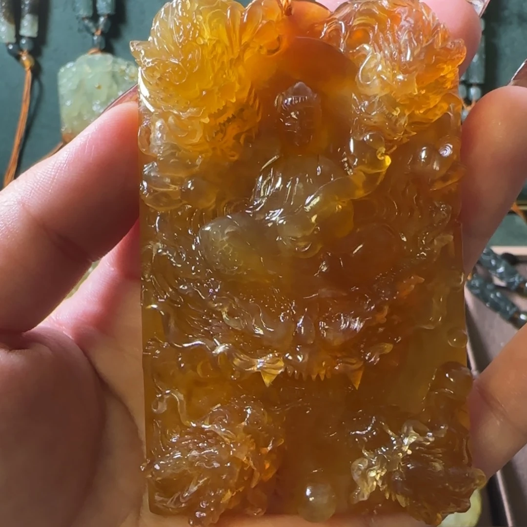 蛇纹石玉颈饰合金金**l