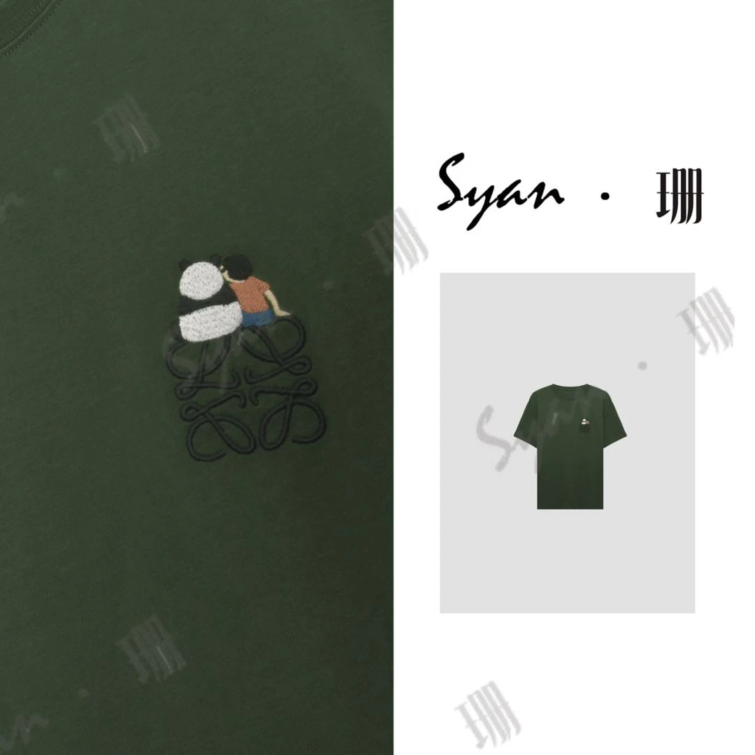 Syan【罗马街头】2025新款百搭纯色刺绣休闲潮流T恤