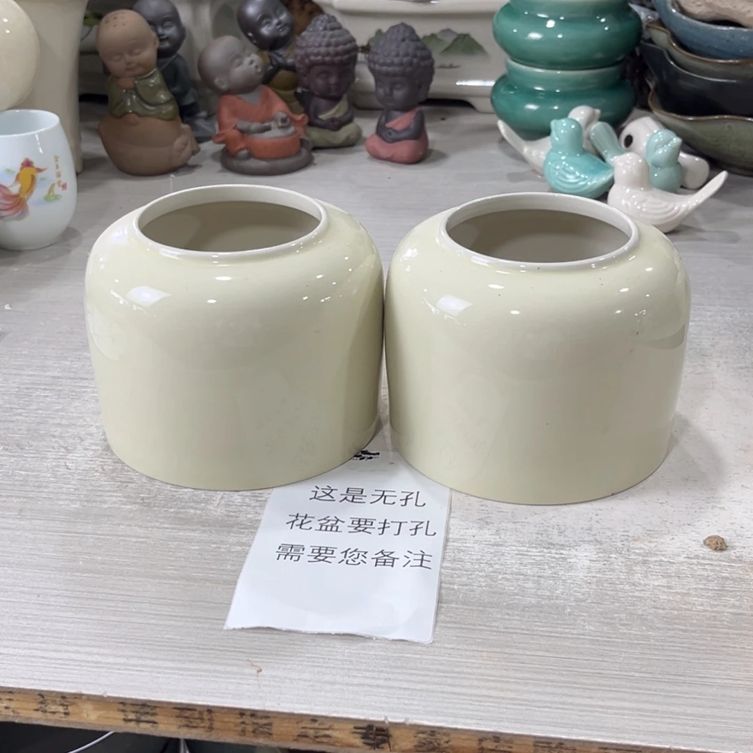 陶瓷绿植多肉微瑕花盆口径8*11