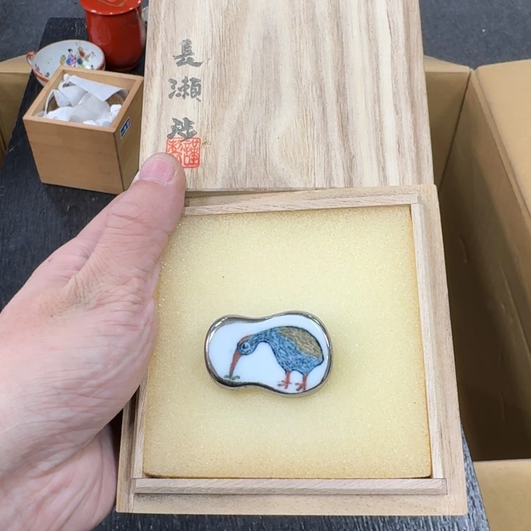 陶瓷日本中古工艺品摆件