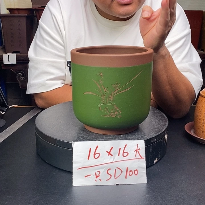 紫砂花盆货号一只SD100