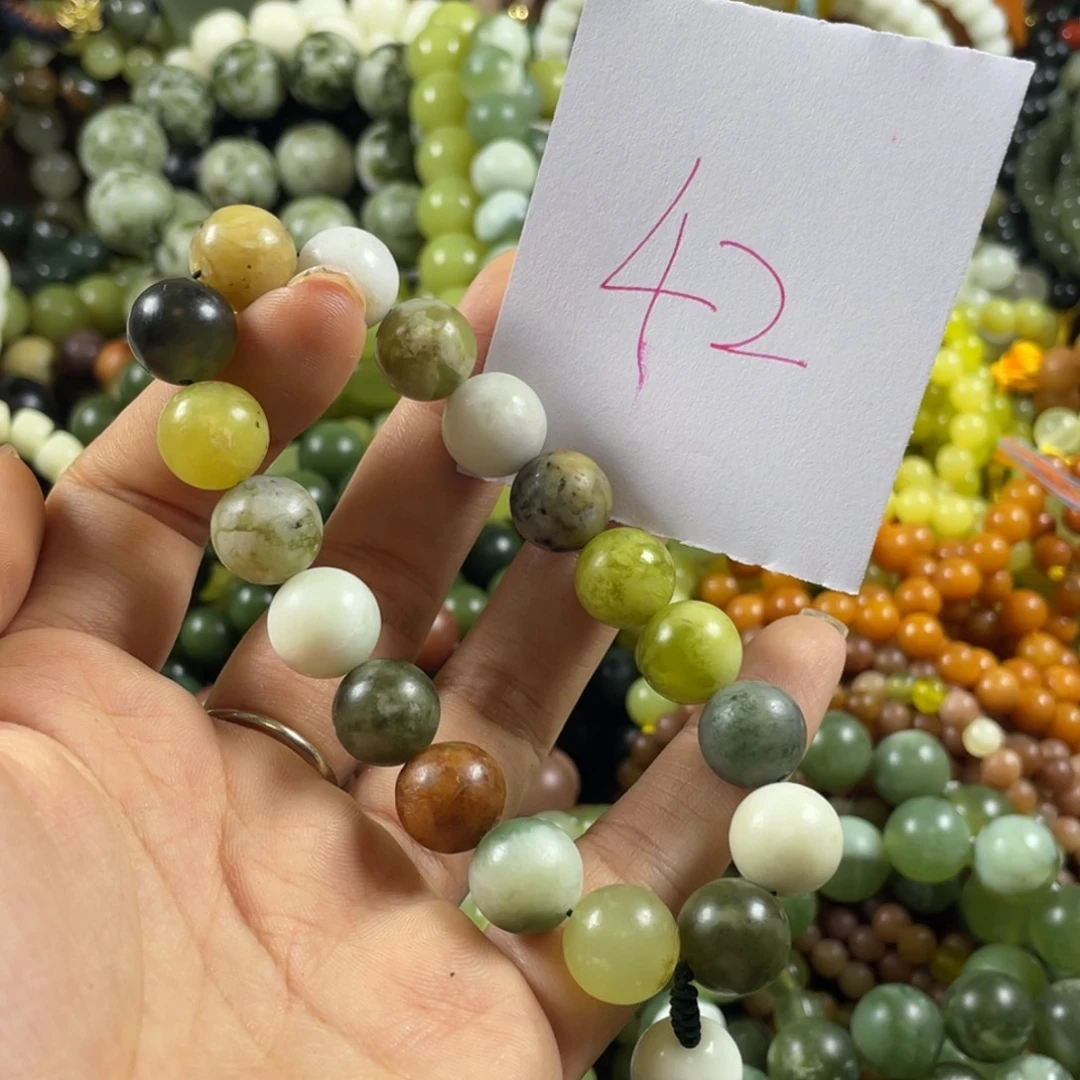 未镶嵌蛇纹石玉手链