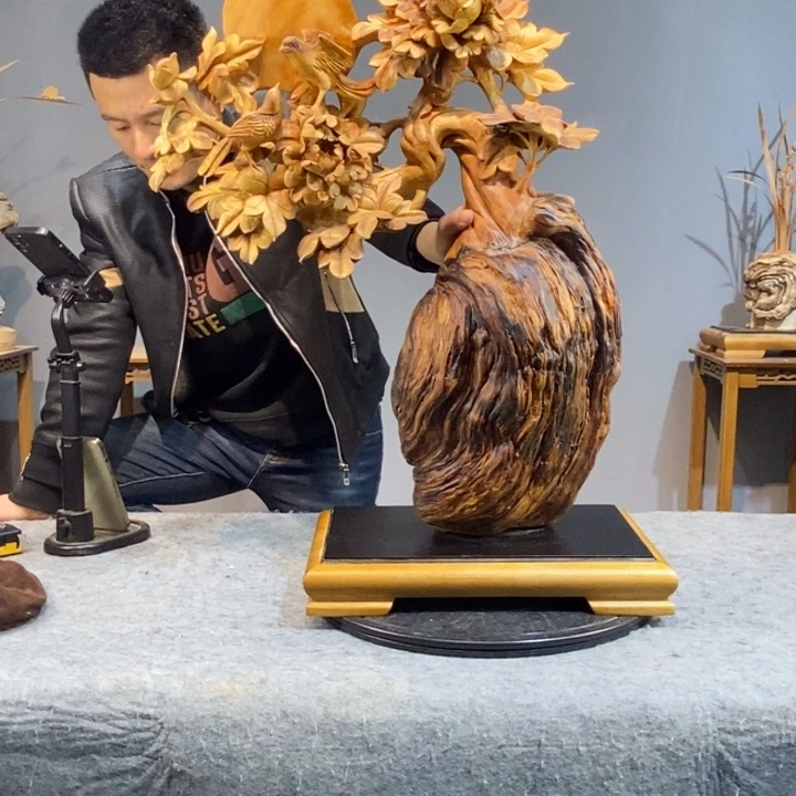 自***翔柏木木雕工艺品摆件