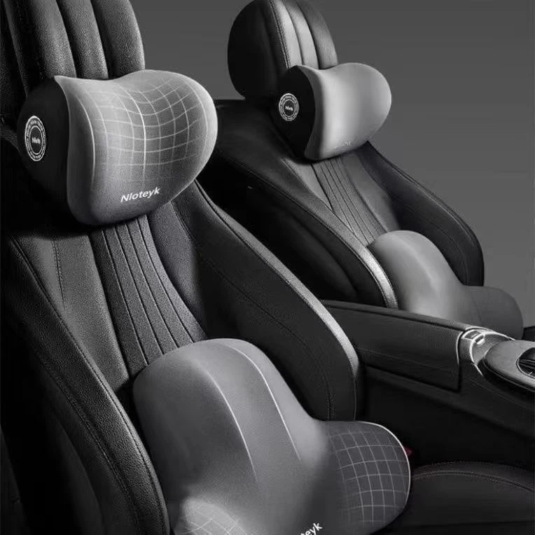 高档汽车小头枕腰靠工厂批发车载记忆棉靠垫腰垫靠背腰枕车用护颈