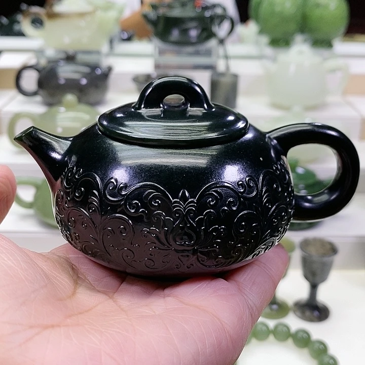 未镶嵌和田玉挂件茶壶180m l
