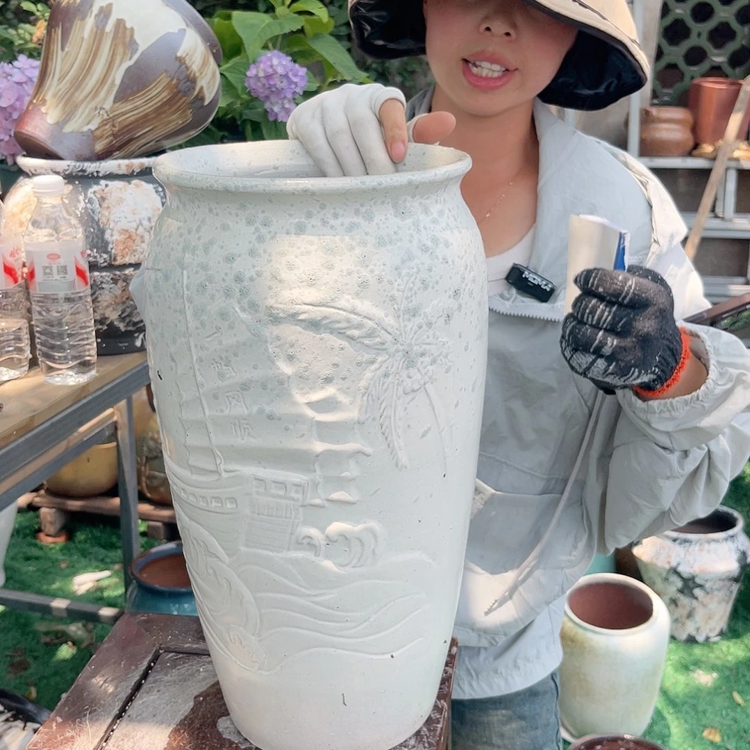 紫砂花盆王嫂花盆直播0603-一帆风顺高42口20