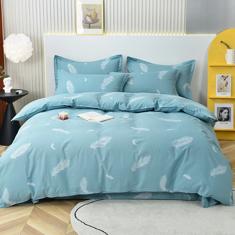 【AA版】四季款100%全棉纯棉四件套家用高档亲肤柔软斜纹床上四件套