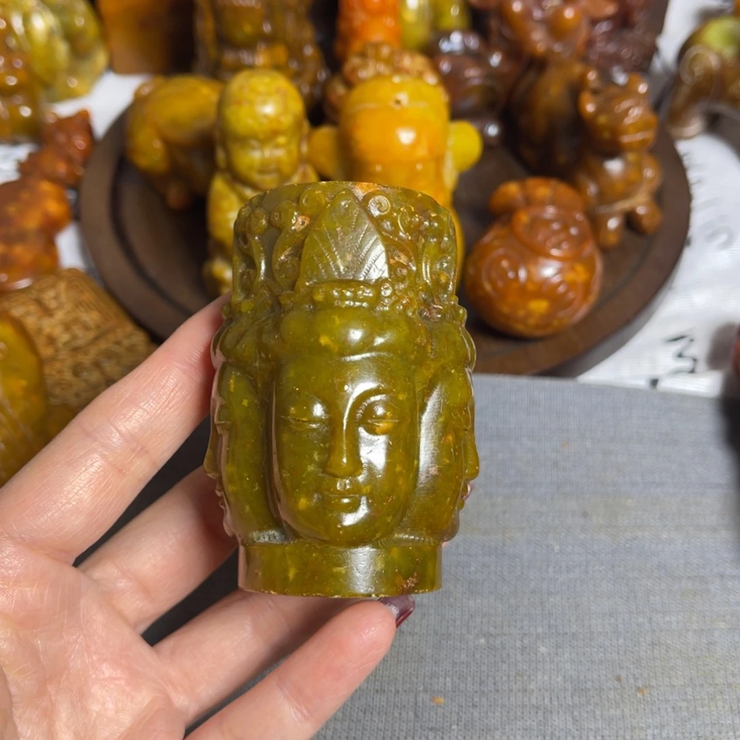 蛇纹石玉合金颈饰