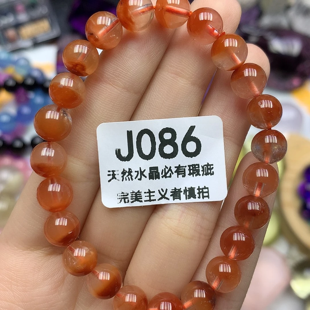 未镶嵌珠宝半成品水晶半盆红兔毛8+