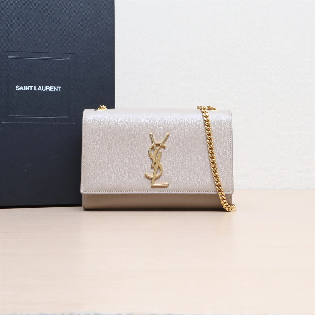 95新 YSL/圣罗兰 【娇】荔枝皮斜挎包皮革C P244691097