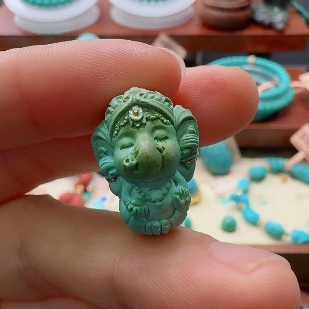 绿松石未镶嵌珠宝半成品
