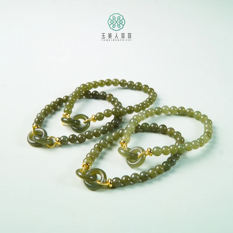 石惑珠宝-和田玉单圈手串约6mm&多样性发一