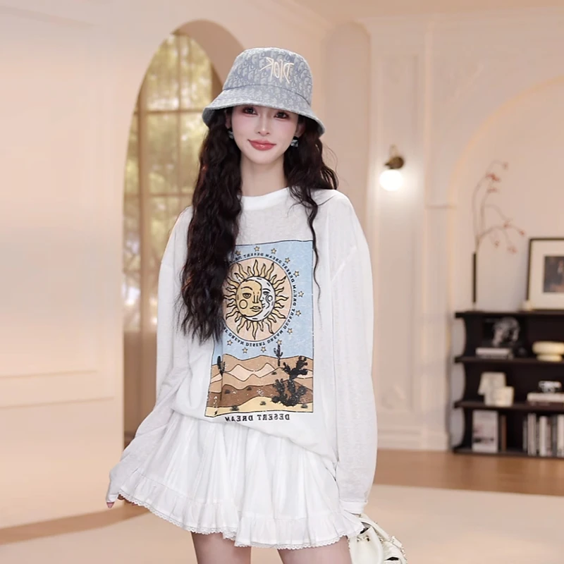 【YANYAN】夏季百搭太阳花长袖防晒T恤YY-3511