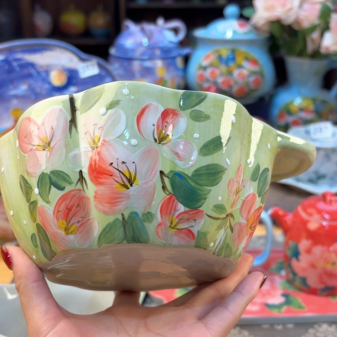 景德镇手绘高温釉下彩陶瓷茶具