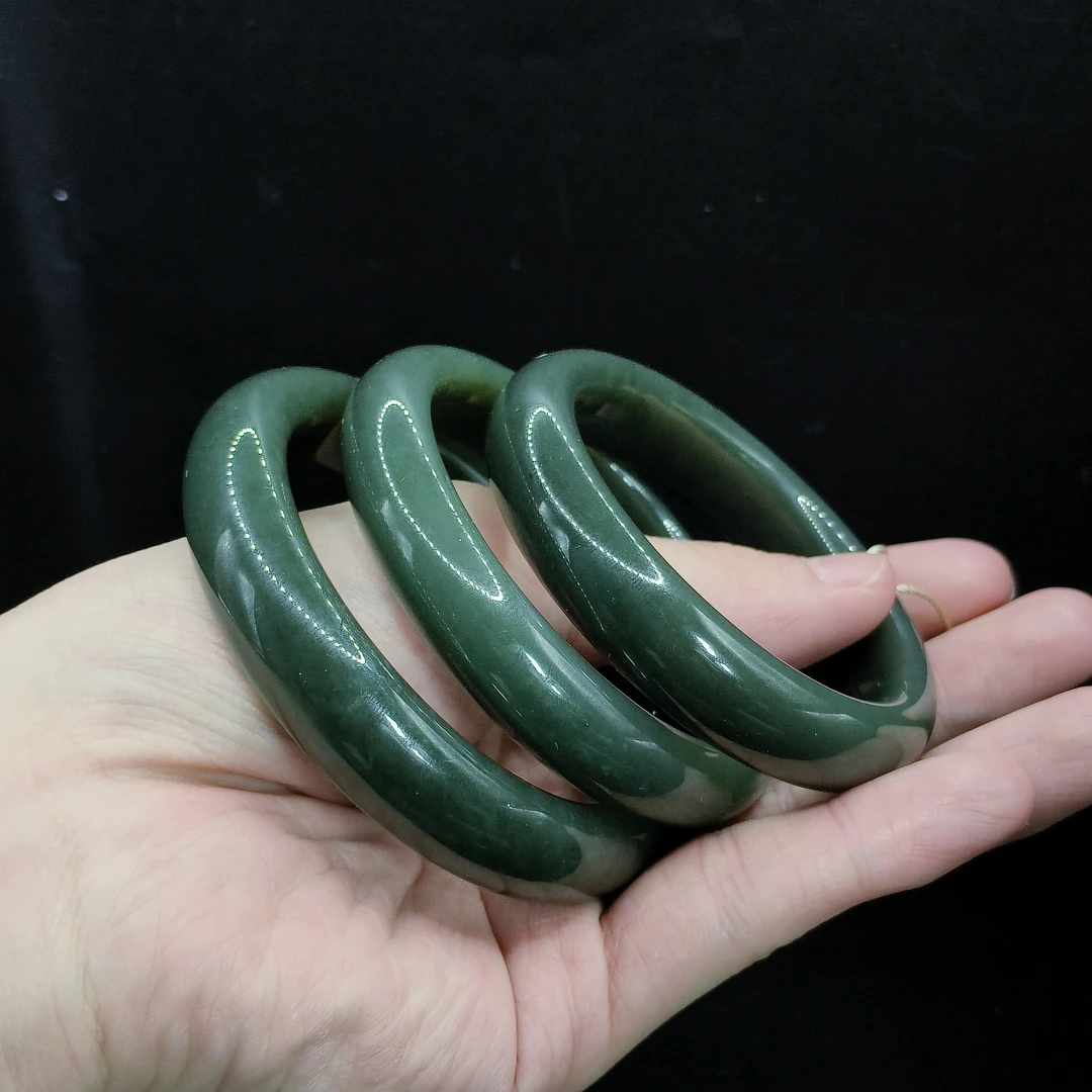 【李想精选】和田玉宽条手镯J1【多样性发其一】圈口52-66mm