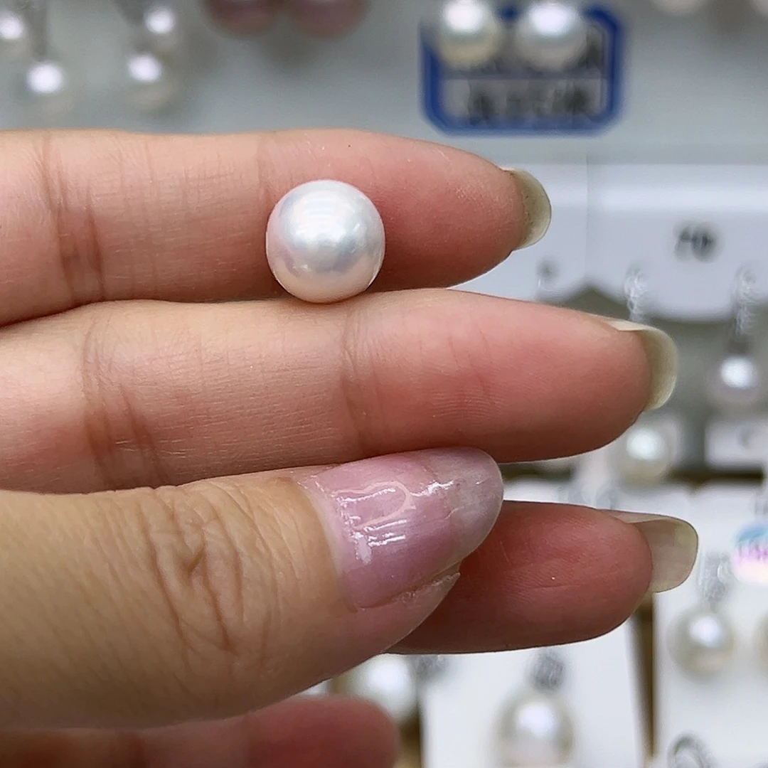 银S925镶嵌耳饰淡水珍珠