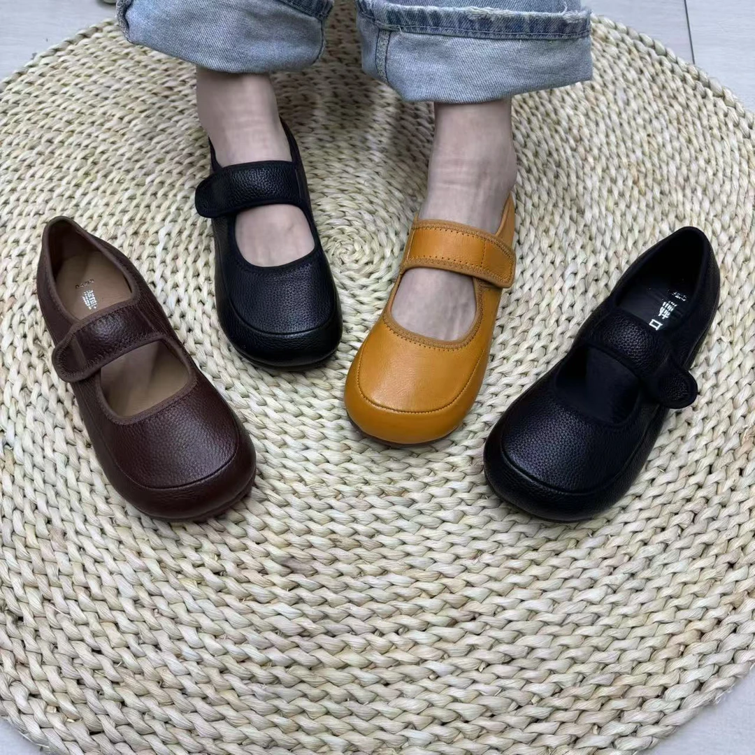 2025-82浅口四季通用玛丽珍鞋春季单鞋皮鞋软底舒适圆头软面平底