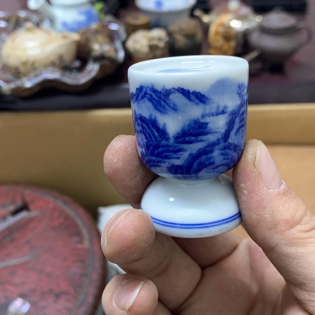 茶盏密胺手绘陶瓷杯子