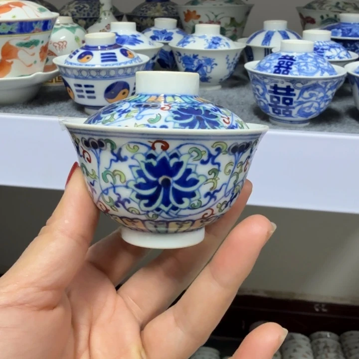 ＊***毅景德镇陶瓷杯子盖碗