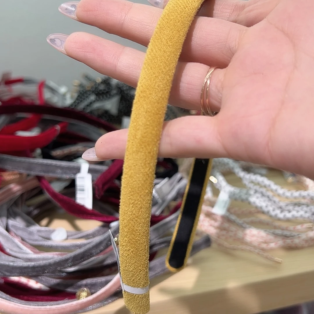 非金属仿珍珠黄色发箍