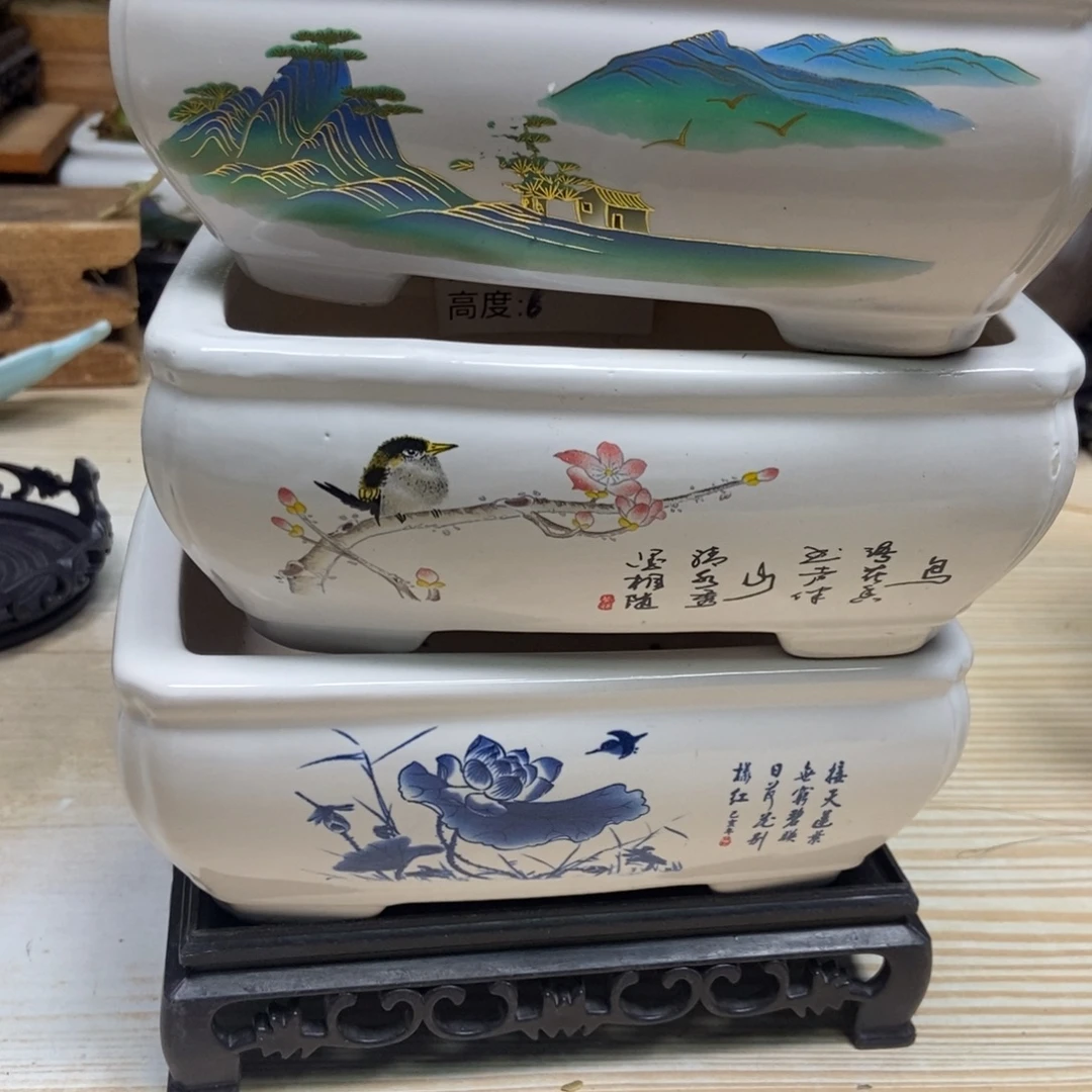 瓷片陶瓷花盆陶瓷艺术