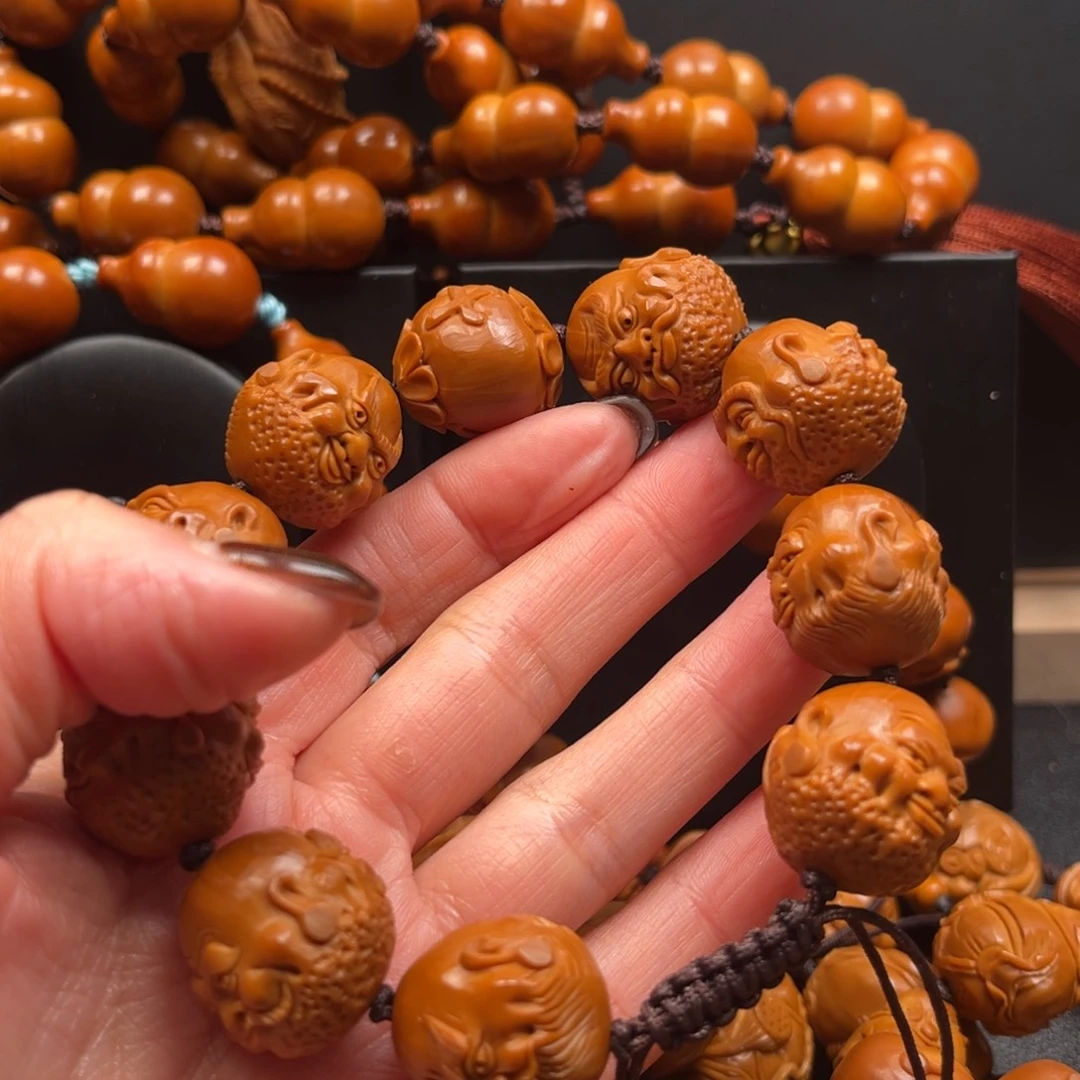 南***^橄榄核手串十八罗汉