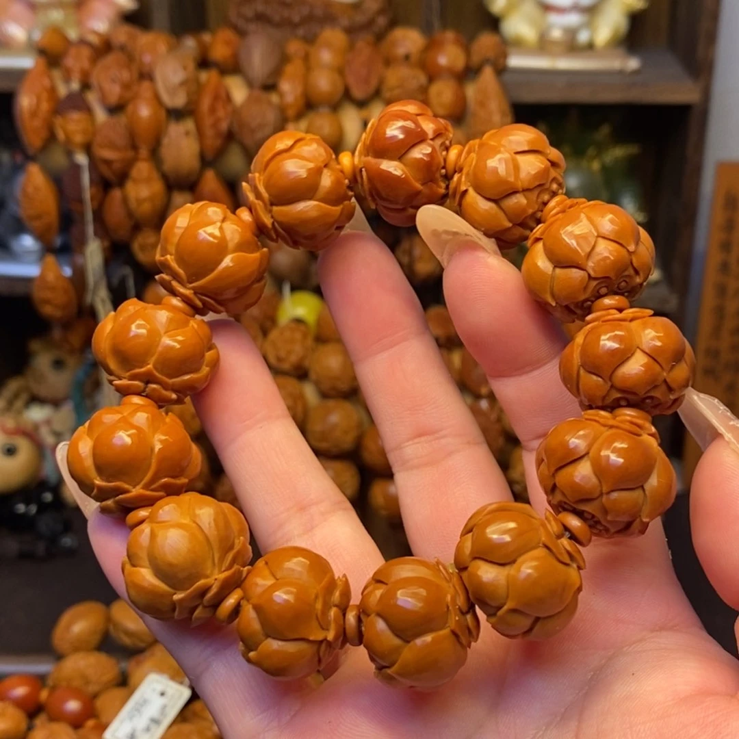 橄榄核手串/手链手工莲花