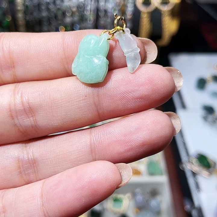翡翠银S925镶嵌颈饰