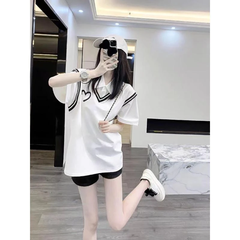 （ XY 7112-7280短袖）新款短袖撤柜圆领百搭半袖韩版上衣7168