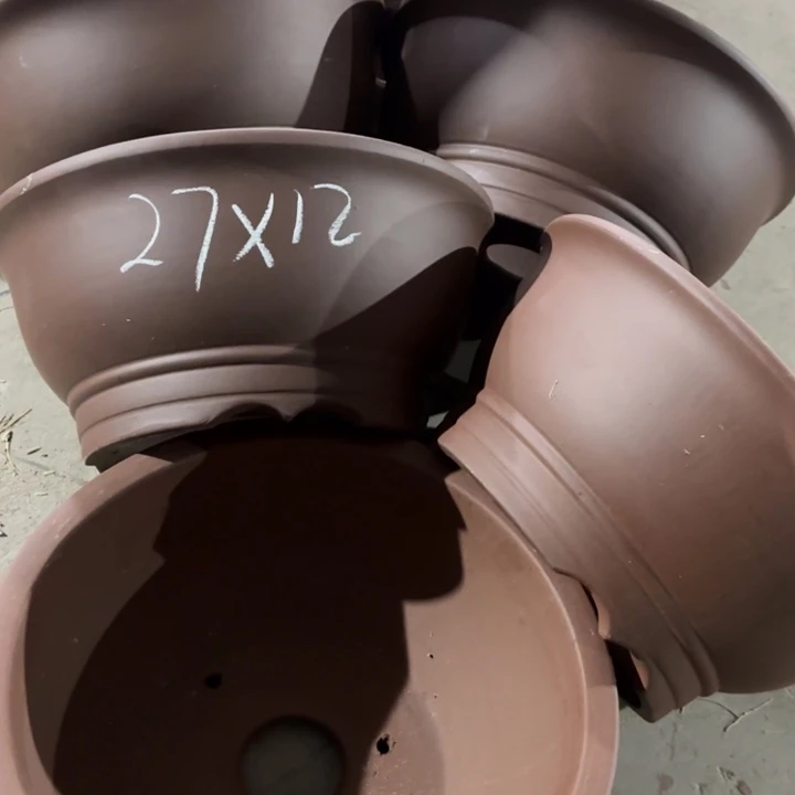 紫砂花盆100-6。 27-12。