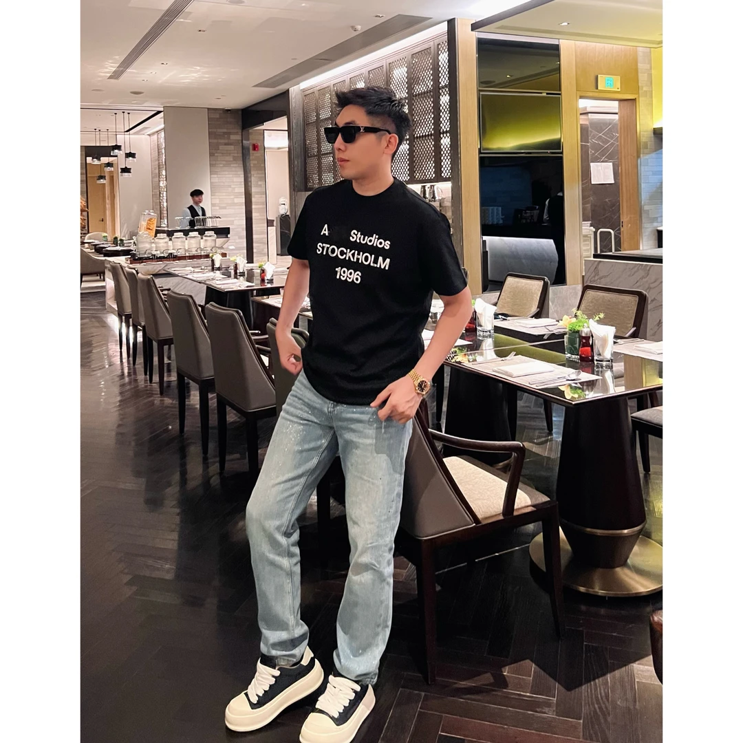 【爱克尼尼】25ss订制液氨棉简约舒适直喷印花时尚短袖T恤男士