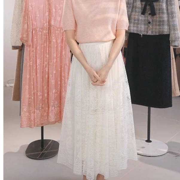 Z8285半身裙女2025新款春夏季气质长款高端蓬蓬裙a字裙