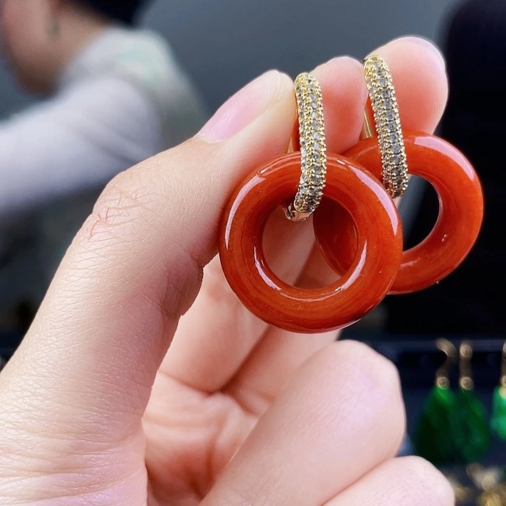 翡翠耳饰未镶嵌饰品