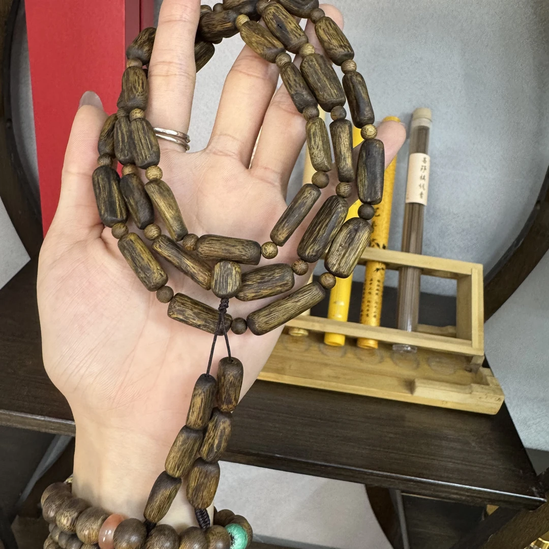 【琳琳推荐】老料树心油多圈留疤项链 奇楠老料 毛衣链多样性发一