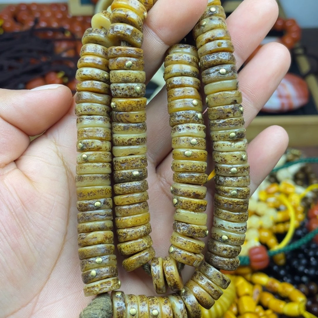 嘎串108念珠镶嵌绕手